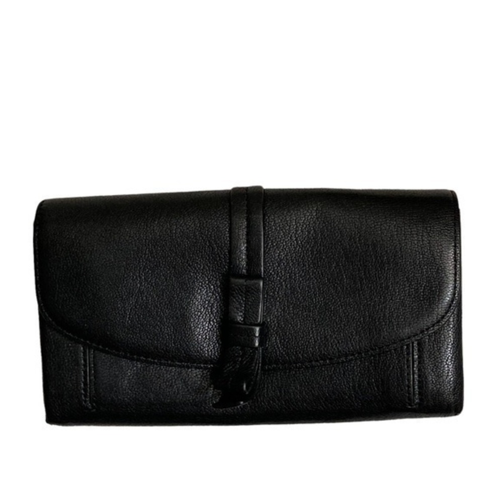 Kate spade black leather clutch wallet